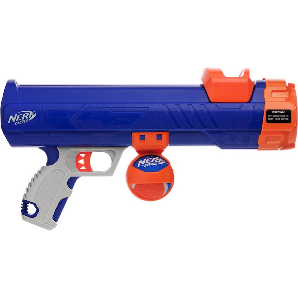 Questions and Answers: Nerf Dog Tennis Ball Blaster Orange/Blue/White ...