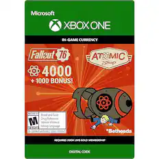 Front. Bethesda - Fallout 76 - 4000 (+1000 Bonus) Atoms.