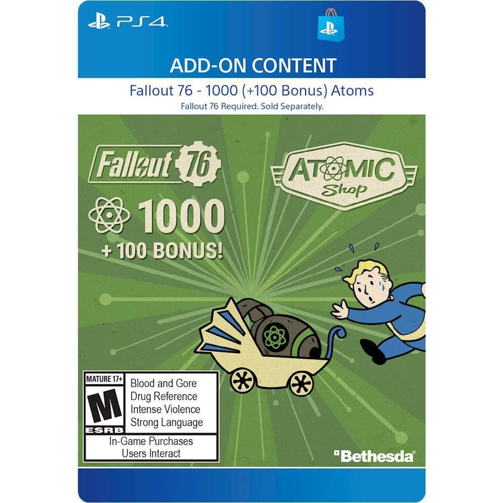 Best Buy: Fallout 76 1000 (+100 Bonus) Atoms Playstation 4 [digital 