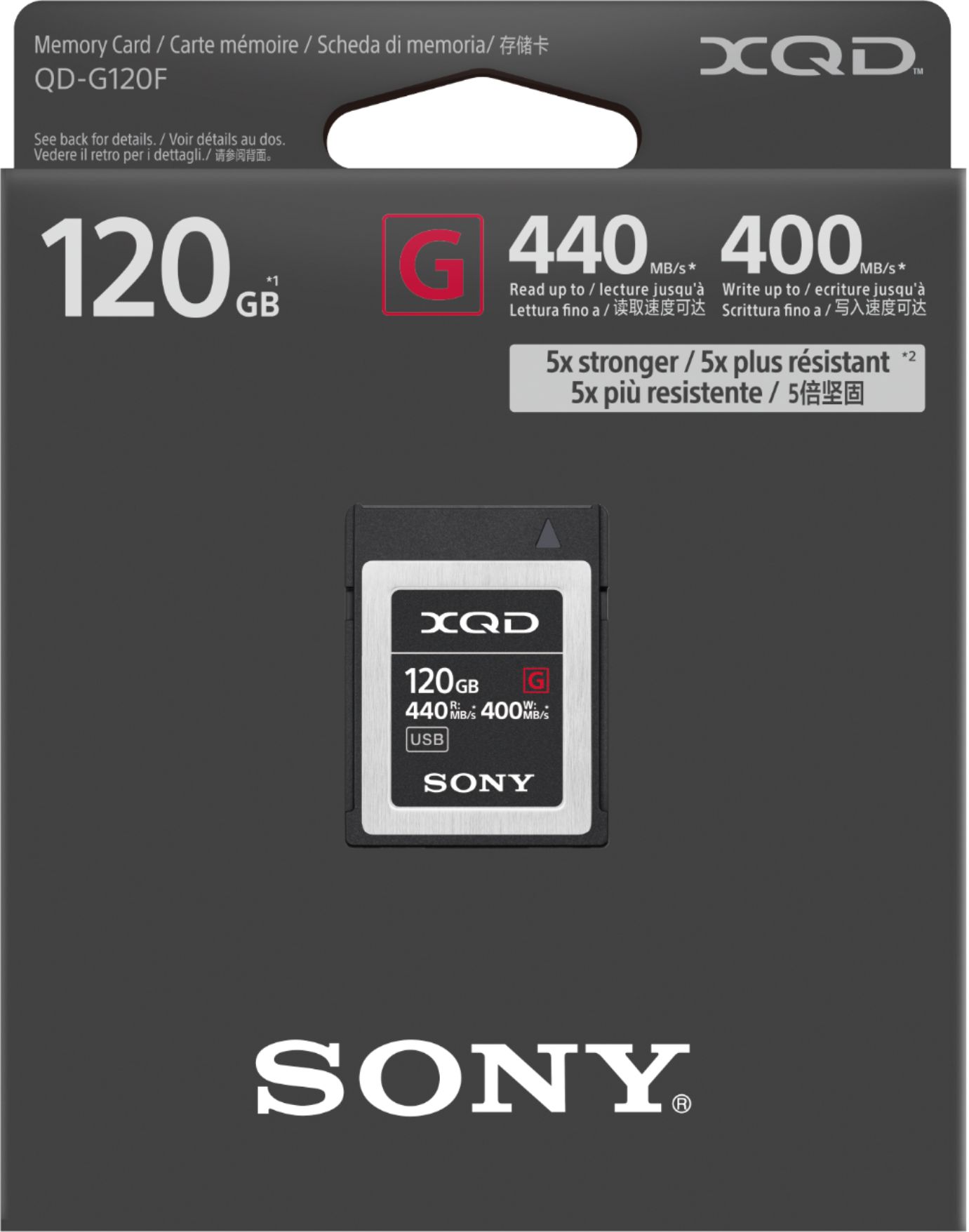 Sony XQD-G Series Memory Card 120GB QD-G120F/QDG120F/J - Best Buy