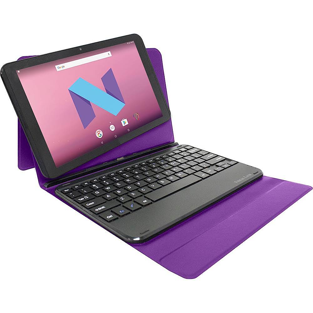 Angle View: Visual Land - Prestige Elite 10QD - 10.1" - Tablet - 16GB - With Keyboard - Purple