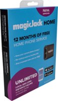 MagicJack - HOME VoIP Telephone Adapter with 12 Months of Service - Black - Angle_Zoom