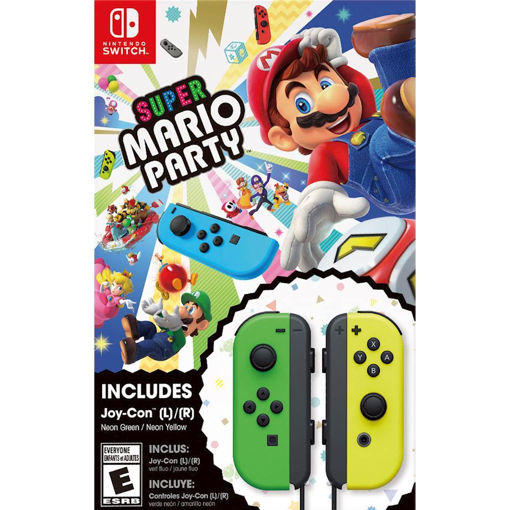 Super Mario Party Neon Green/Neon Yellow Joy-Con  - Best Buy
