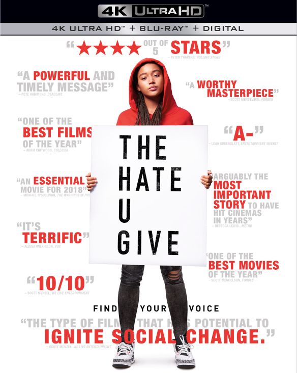 The Hate U Give [Includes Digital Copy] [4K Ultra HD Blu-ray/Blu-ray] [2018] was $22.99 now $14.99 (35.0% off)
