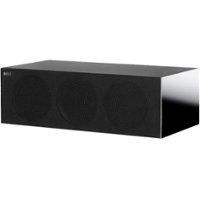 KEF - R Series Dual 5-1/4" Passive 3-Way Center-Channel Speaker - Black Gloss - Front_Zoom