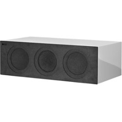 KEF - R Series Dual 5-1/4" Passive 3-Way Center-Channel Speaker - White Gloss - Front_Zoom