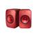 Front. KEF - LSX Hi-Res Wireless Speakers - Maroon.