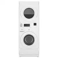 Whirlpool - 3.1 Cu. Ft. Commercial Front Load Washer and 6.7 Cu. Ft. Electric Dryer Laundry Center with Powerful Drive System - White - Front_Zoom