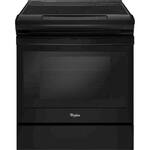 Whirlpool - 4.8 Cu. Ft. Self-Cleaning Slide-In Electric Range - Black - Front_Standard