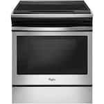 Whirlpool - 4.8 Cu. Ft. Self-Cleaning Slide-In Electric Range - Stainless steel - Front_Standard