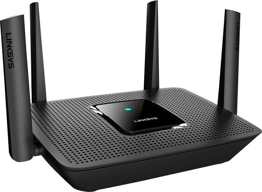 Angle. Linksys - AC2200 Tri-Band Mesh WiFi 5 Router - Black.