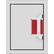 Angle. Hestan - 16" Paper Towel Dispenser - Red.