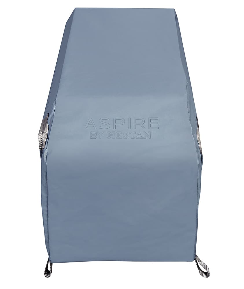 Angle. Hestan - Deluxe Protective Cover for Select Aspire by Hestan 12" Built-In Double Side Burners - Gray.