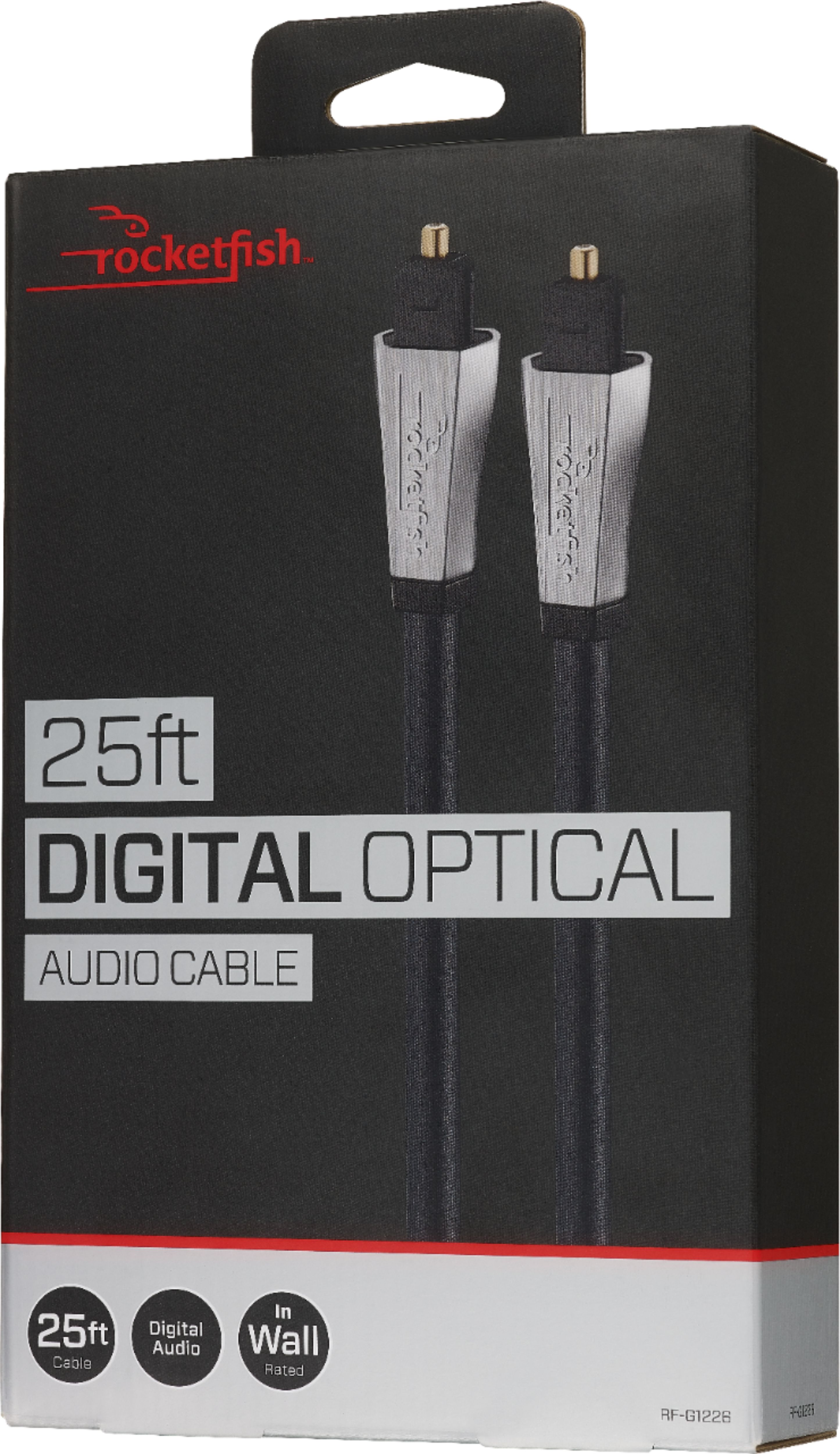 AYA 25Ft. (25 Feet) Toslink Digital Optical Audio Cable Wire (S/PDIF) DTS  DOLBY Black 
