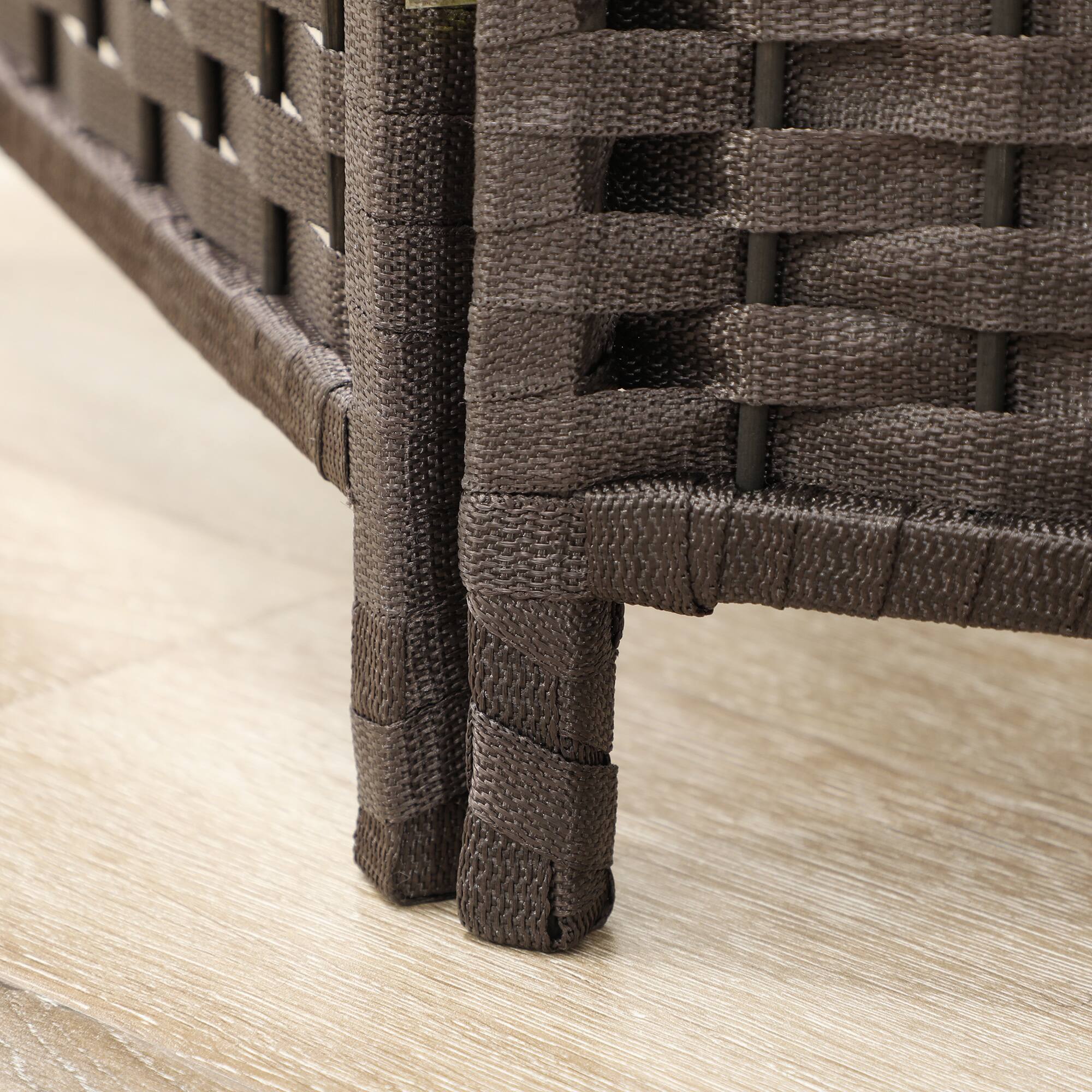 Alt View 8. Homcom - Room Divider, Folding Privacy Screen, Tall Freestanding Wall Partition for Home Office and Bedroom - Brown.