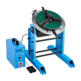 VEVOR - Rotary Welding Positioner, 661 lbs Load Capacity, -45° to 90° Tilt Angle Welding Positioner Turntable Table - Blue