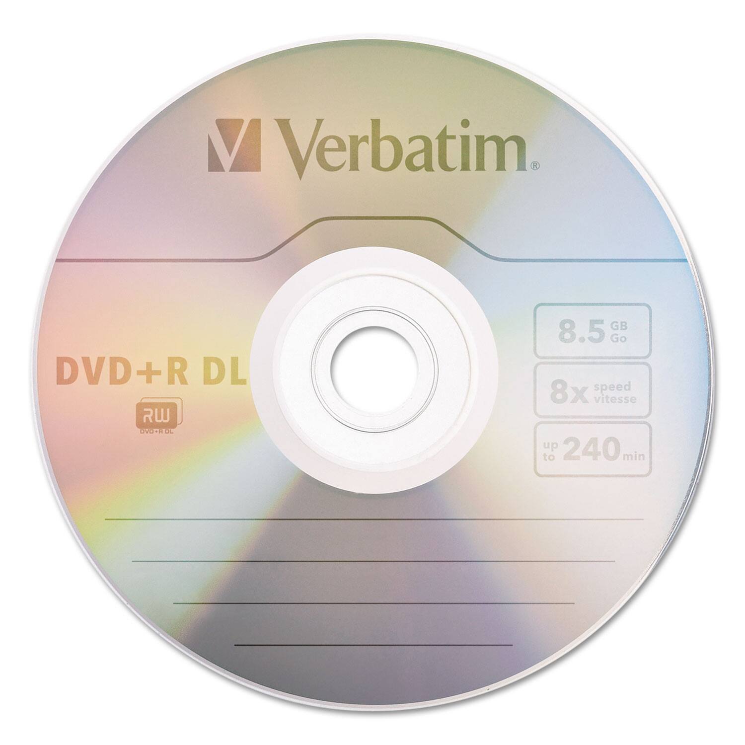 Verbatim 96542 8.5 GB 8X Dual Layer DVD+R Discs Spindle (30/Pack