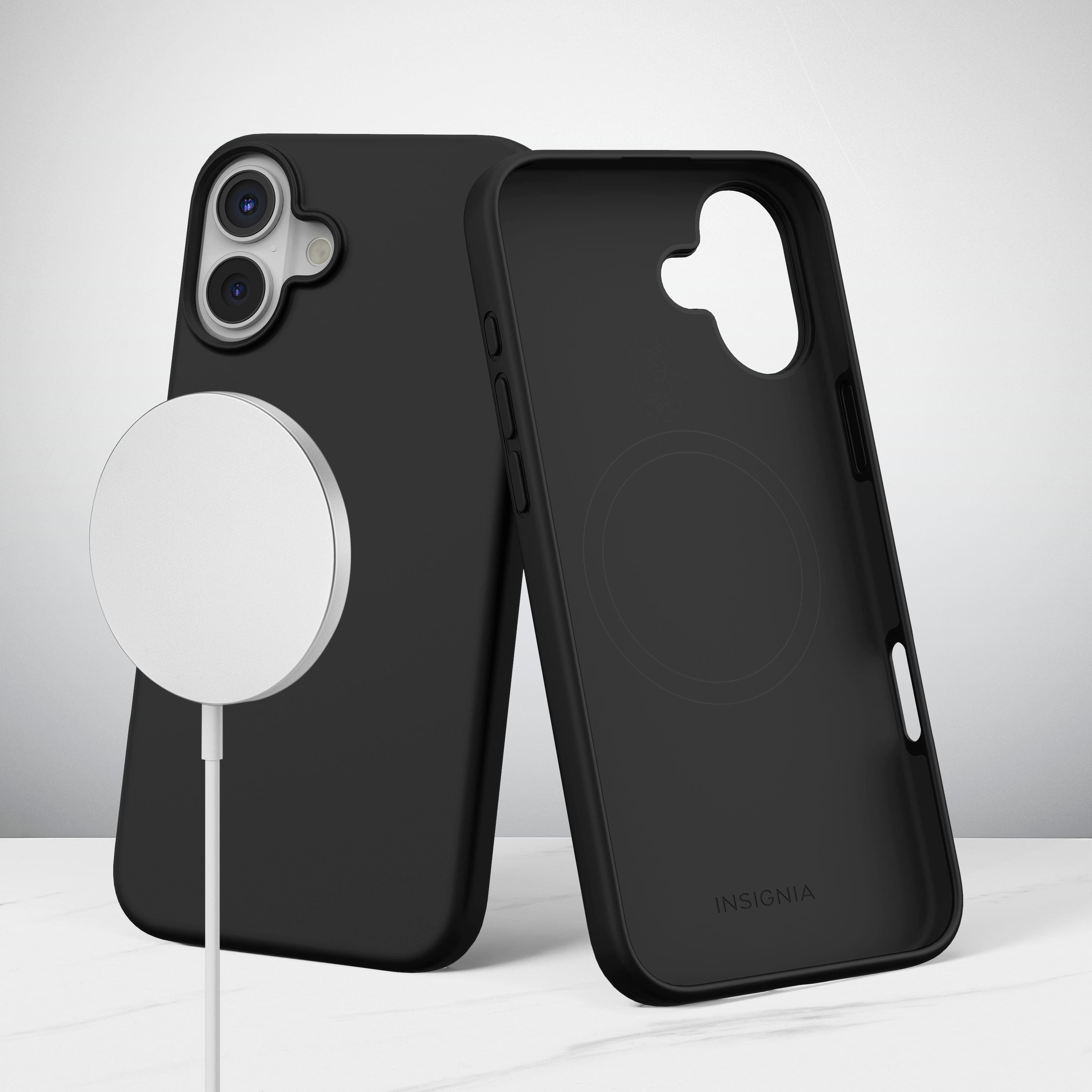 Alt View 13. Insignia™ - Silicone Case with MagSafe for iPhone 16 Plus - Black.