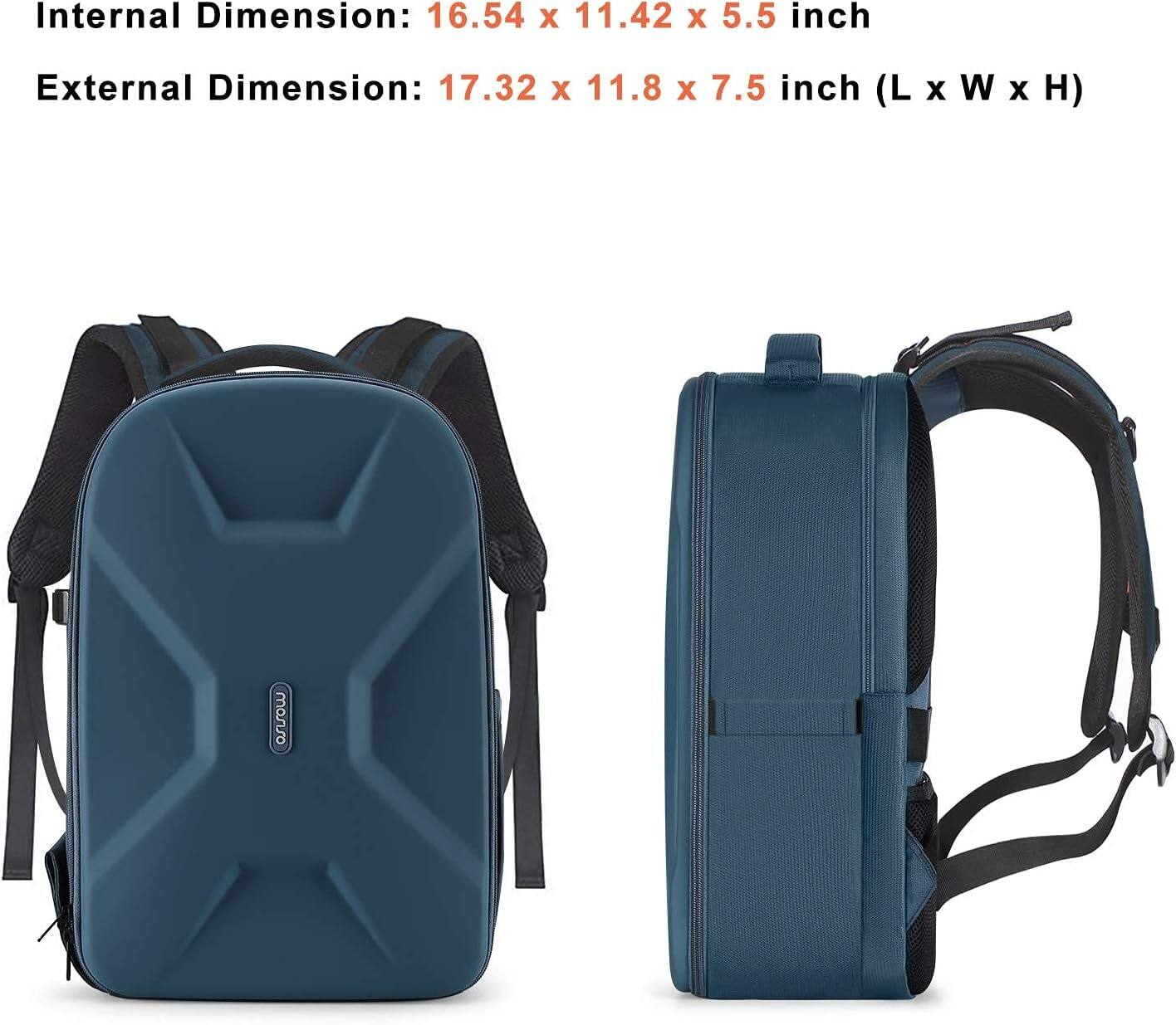 Internal Dimension: 16.54 x 11.42 x 5.5 inch  
External Dimension: 17.32 x 11.8 x 7.5 inch (L x W x H)