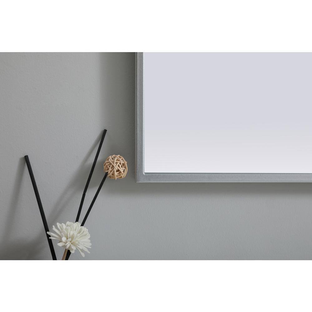 Alt View 1. Elegant Decor - Metal Frame Arch Mirror 27x40 Inch in Silver - Silver.