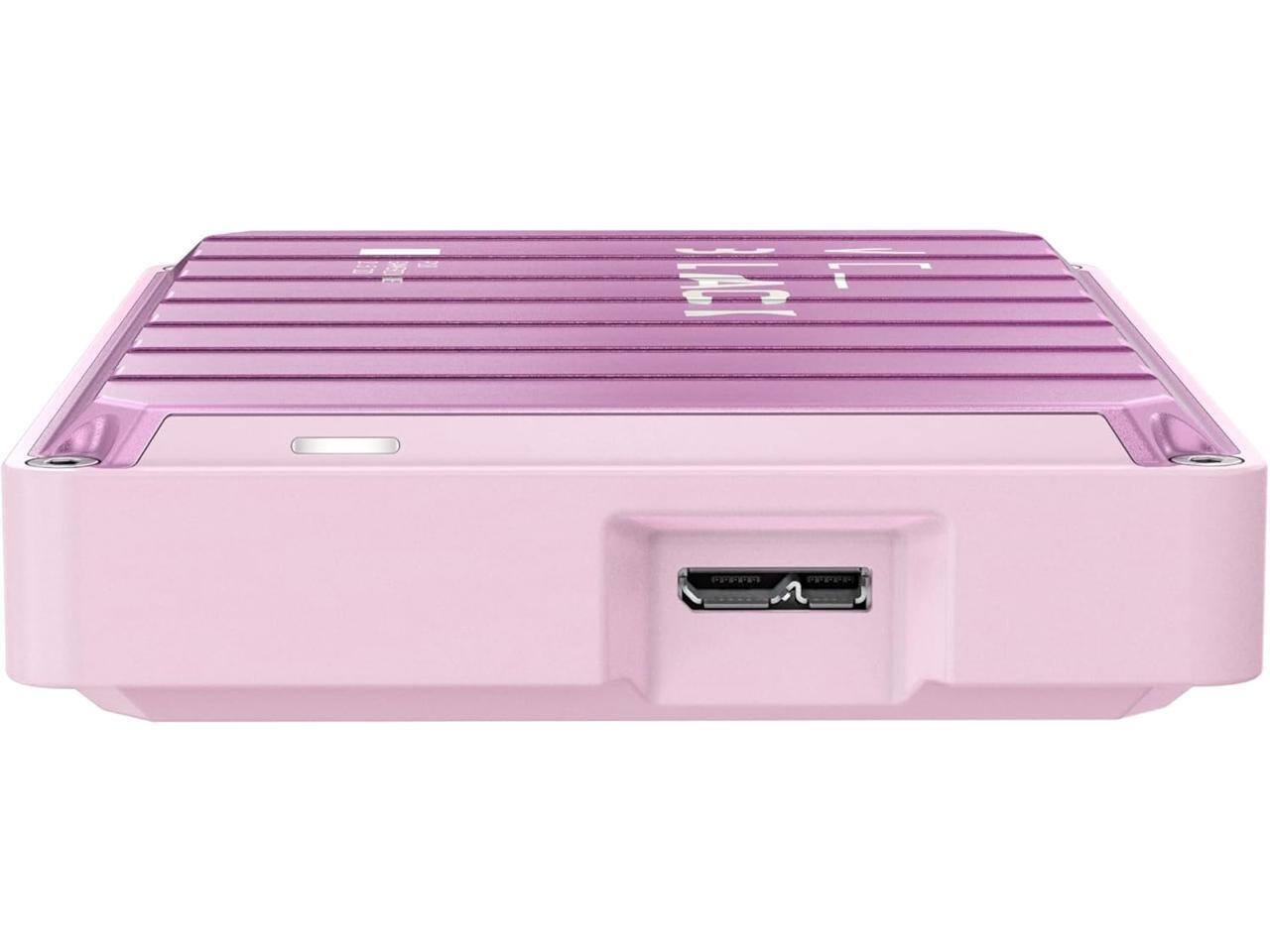 Back. Western Digital - WD 2TB BLACK P10 Game Drive USB 3.2 Gen 1, Micro B Model WDBA2W0020BPK-WES1 Pink - Pink.