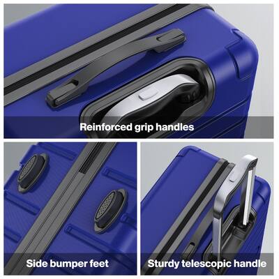 Sugift 3 Piece Hardshell Luggage Sets Checked Spinner PC & ABS Sugift 3 Piece Hardshell Luggage Sets Checked Spinner PC & ABS