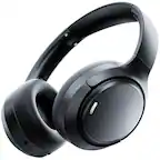Front. VEAT00L - Product Name Active Noise Cancelling Headphones,60H Playtime Bluetooth 6.0 Wireless Headphones with Hi-Res Audio - Black.