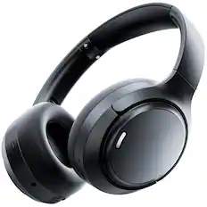 Front. VEAT00L - Product Name Active Noise Cancelling Headphones,60H Playtime Bluetooth 6.0 Wireless Headphones with Hi-Res Audio - Black.