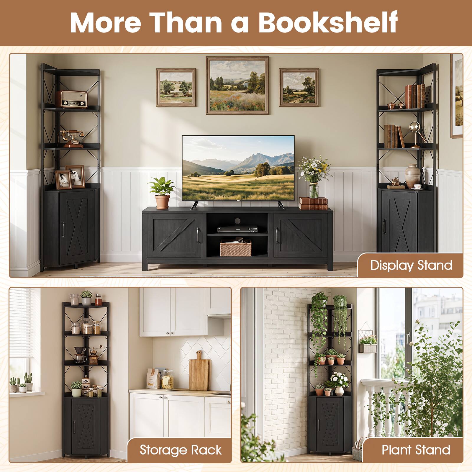 More Than a Bookshelf

Display Stand

Storage Rack

Plant Stand
