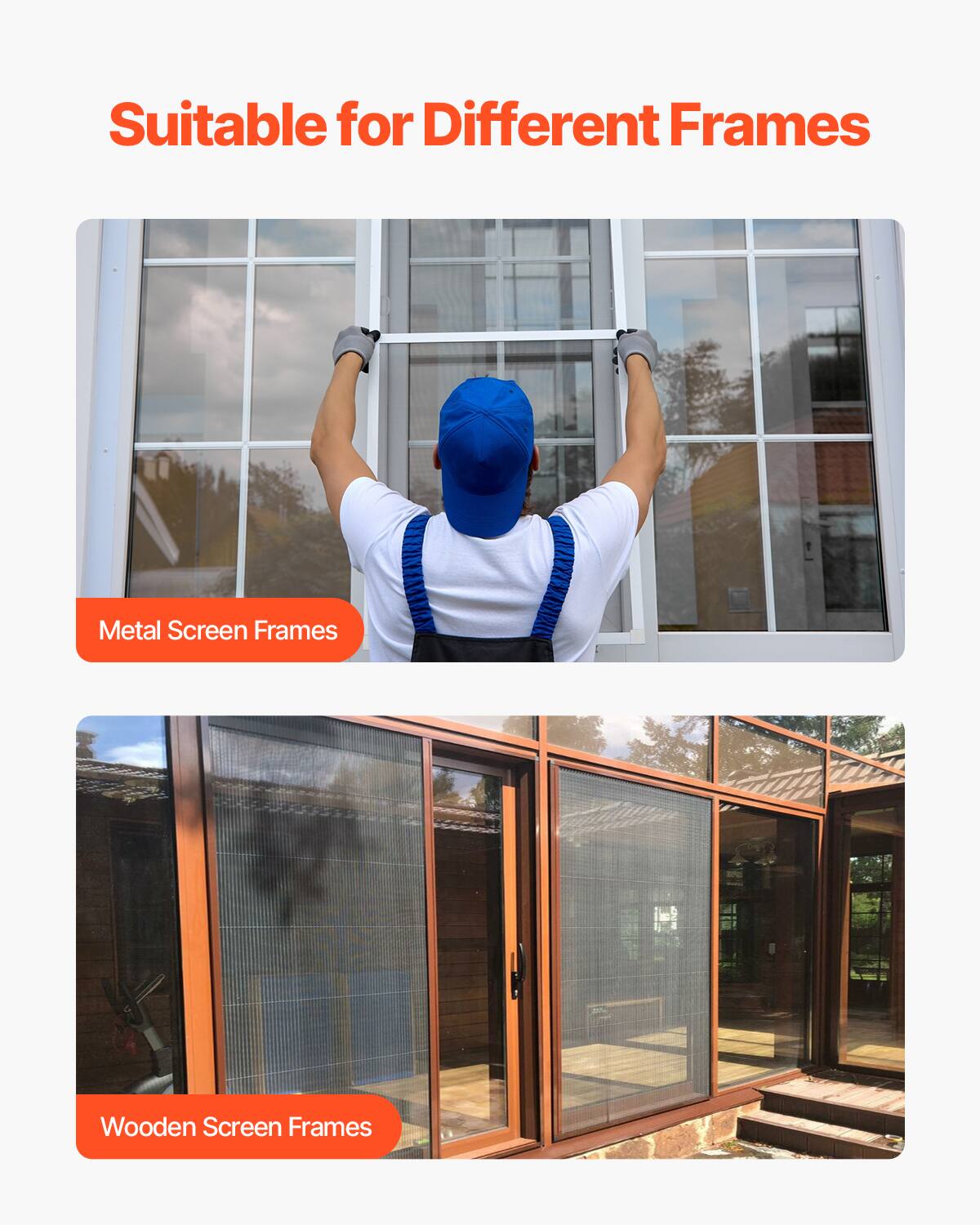 Suitable for Different Frames

Metal Screen Frames

Wooden Screen Frames