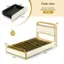 The text on the image is grouped and corrected as follows:

1. Twin Size: 37.5" x 40"
2. Recommended Mattress Thickness: 8"-10"
3. Weight Limit: 400 lbs
4. Frame Size: 82" x 42.5"
5. Mattress Size: 39" x 75"