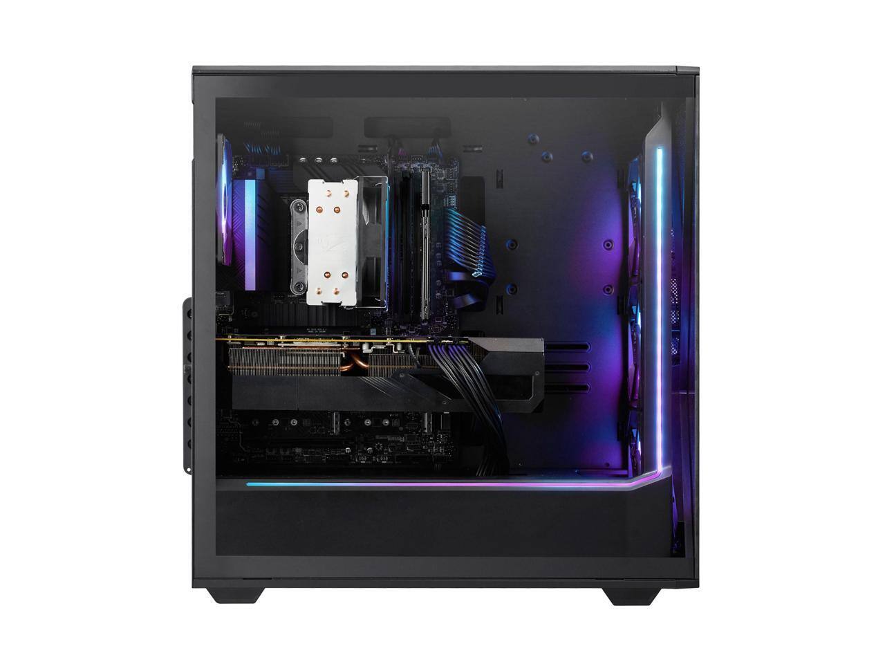 Alt View 2. iBUYPOWER - iBUYPOWER Slate Gaming PC Desktop - Intel Core Ultra 7 265F, NVIDIA GeForce RTX 5060Ti 8GB, 16GB DDR5 RAM, 1TB NVMe SSD - Black.