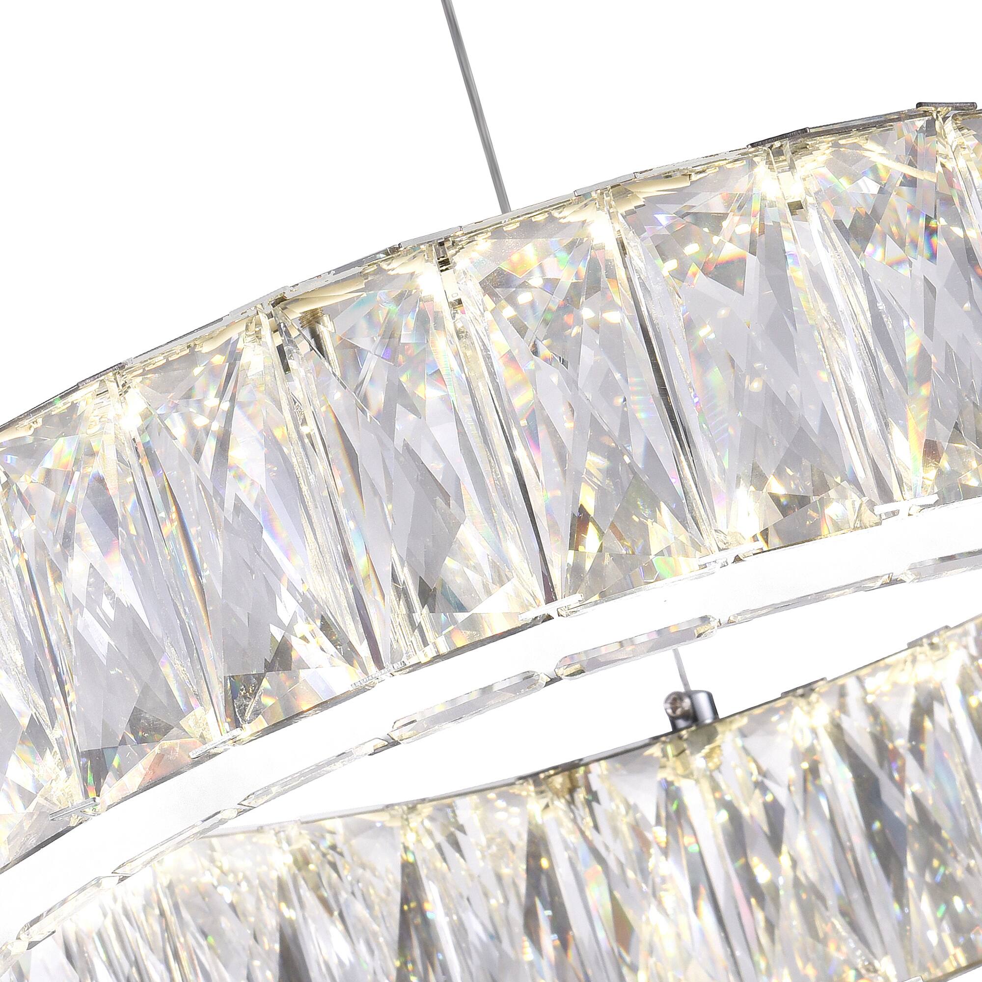Alt View 1. CWI Lighting - Juno LED Chandelier With Chrome Finish - Chrome.
