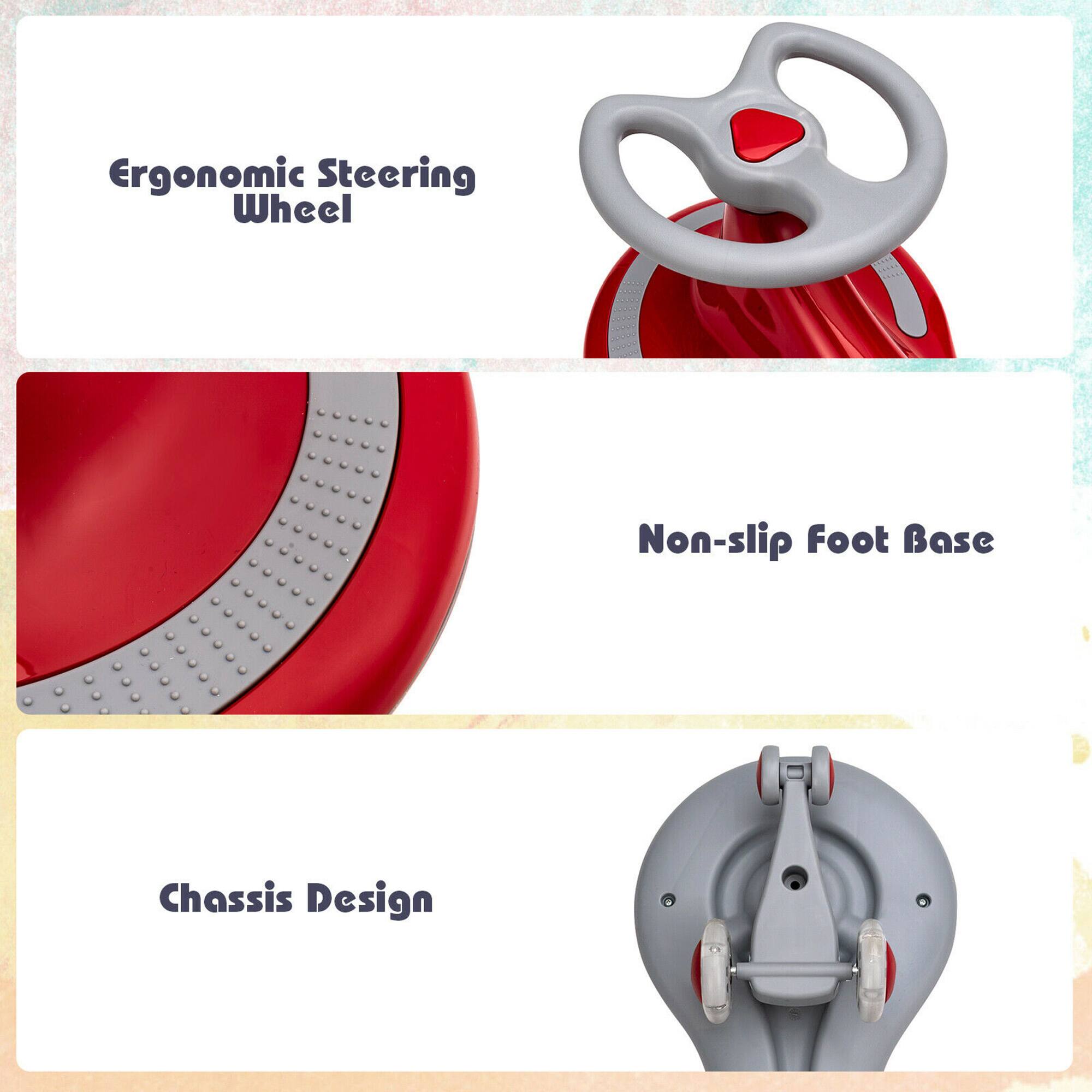 Ergonomic Steering Wheel

Non-slip Foot Base

Chassis Design