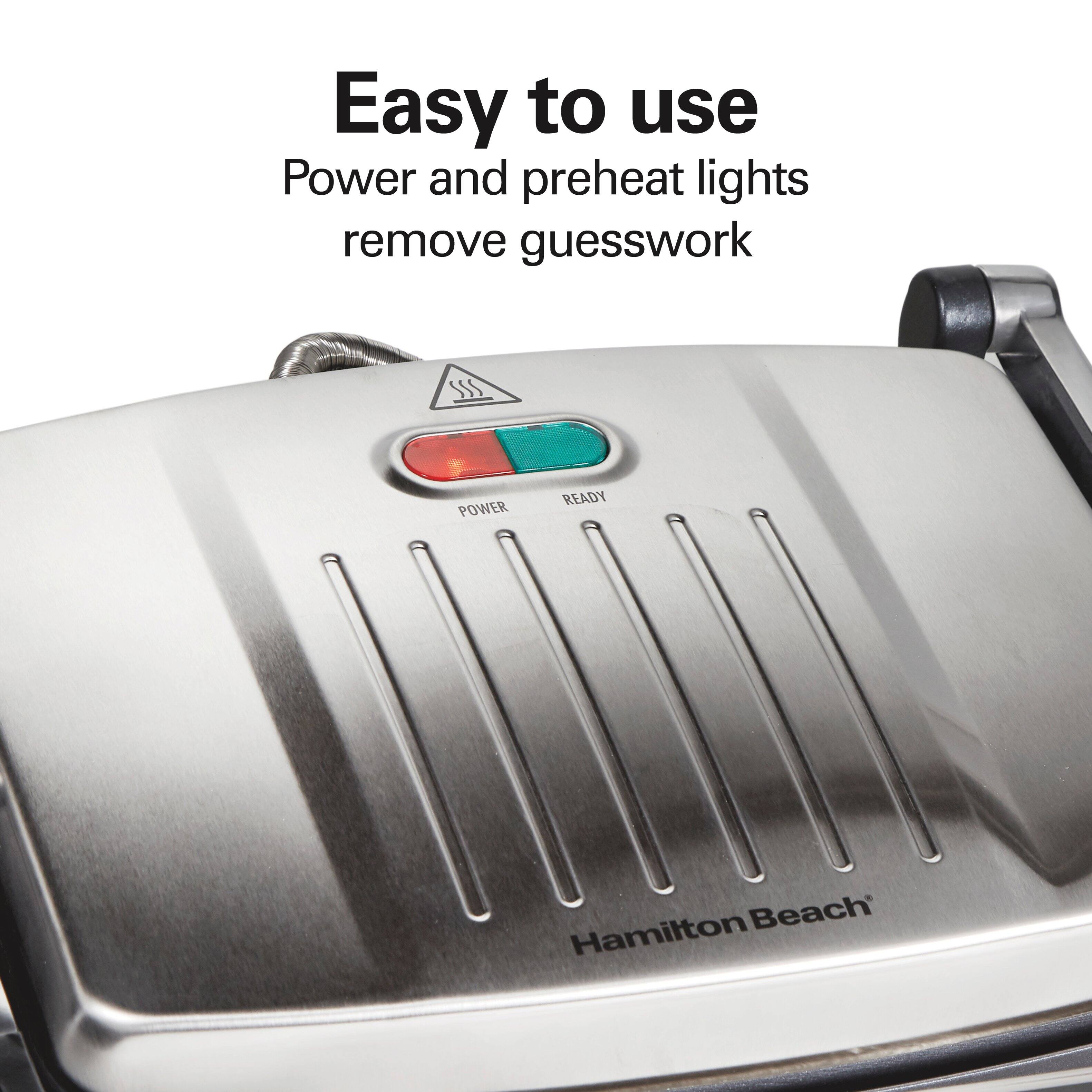 Easy to use  
Power and preheat lights remove guesswork  

Hamilton Beach