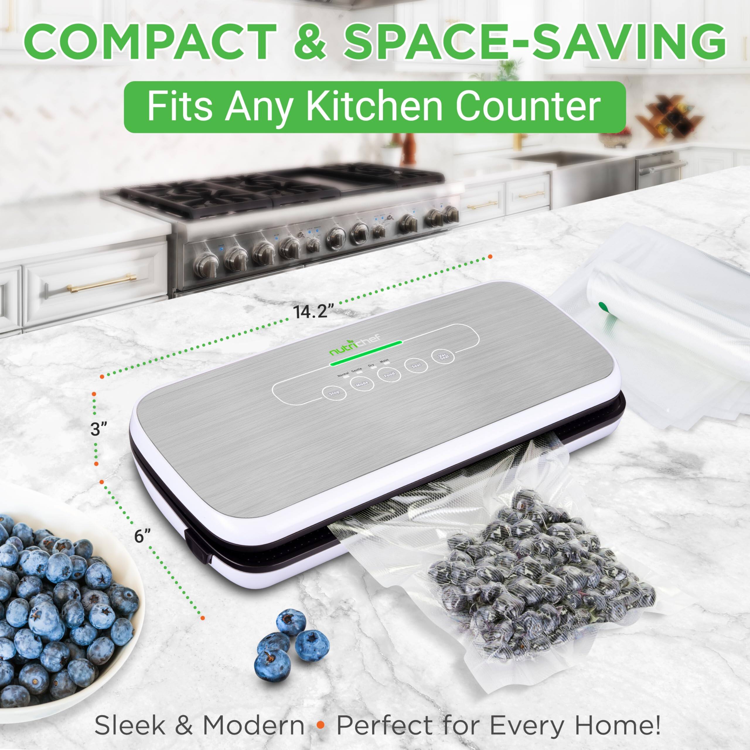 COMPACT & SPACE-SAVING  
Fits Any Kitchen Counter  

14.2"  
3"  
6"  

Sleek & Modern • Perfect for Every Home!