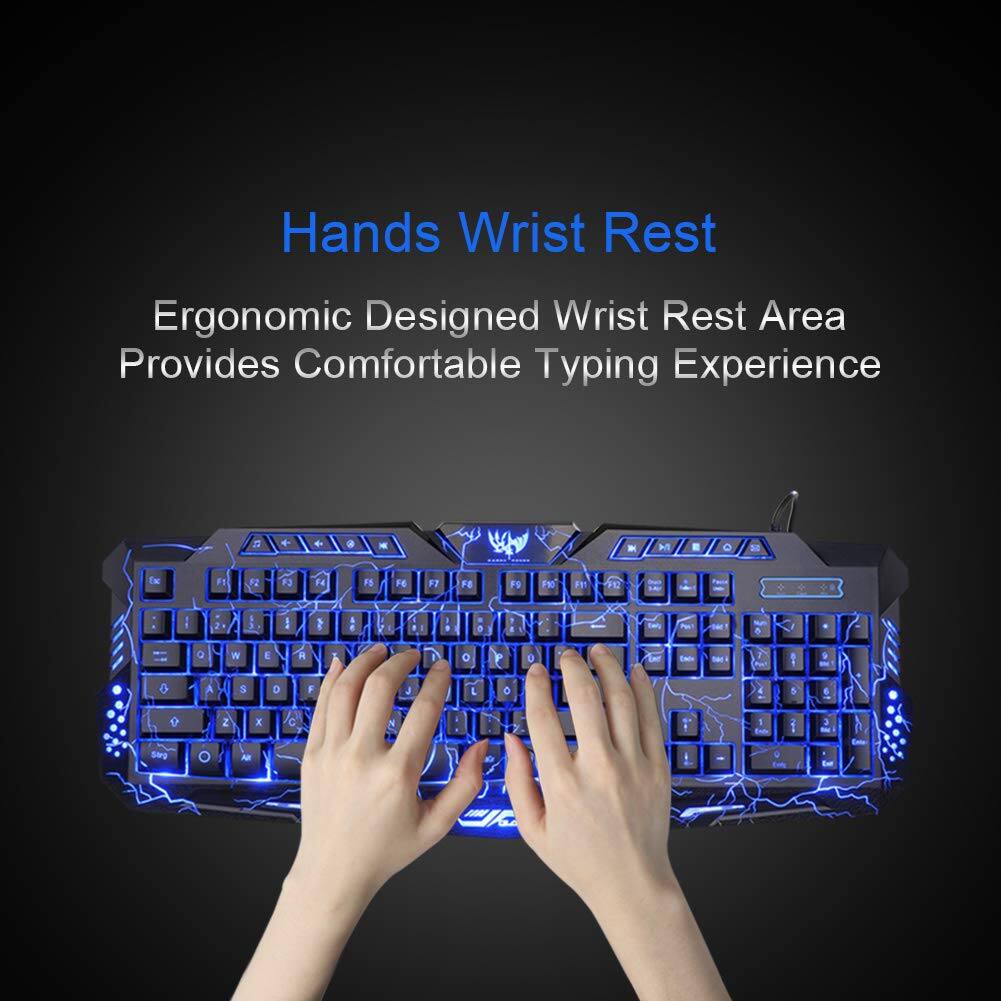 Hands Wrist Rest  
Ergonomic Designed Wrist Rest Area Provides Comfortable Typing Experience