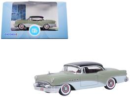 Oxford Diecast - 1955 Buick Century Windsor Gray and Dover White with Carlsbad Black Top 1/87 (HO) Scale - Gray, White, Black