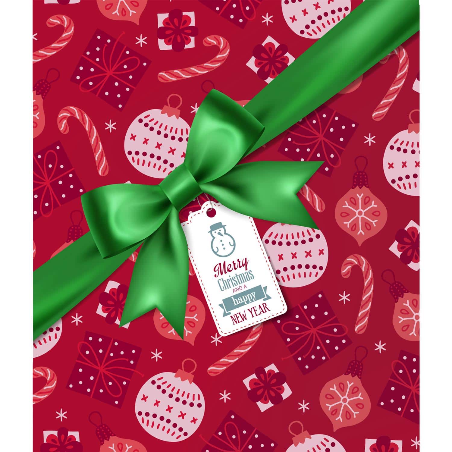 Garage Celebrations Merry Christmas and A Happy New Year 7 ft. x 8 ft. Garage Door Cover - Multicolored