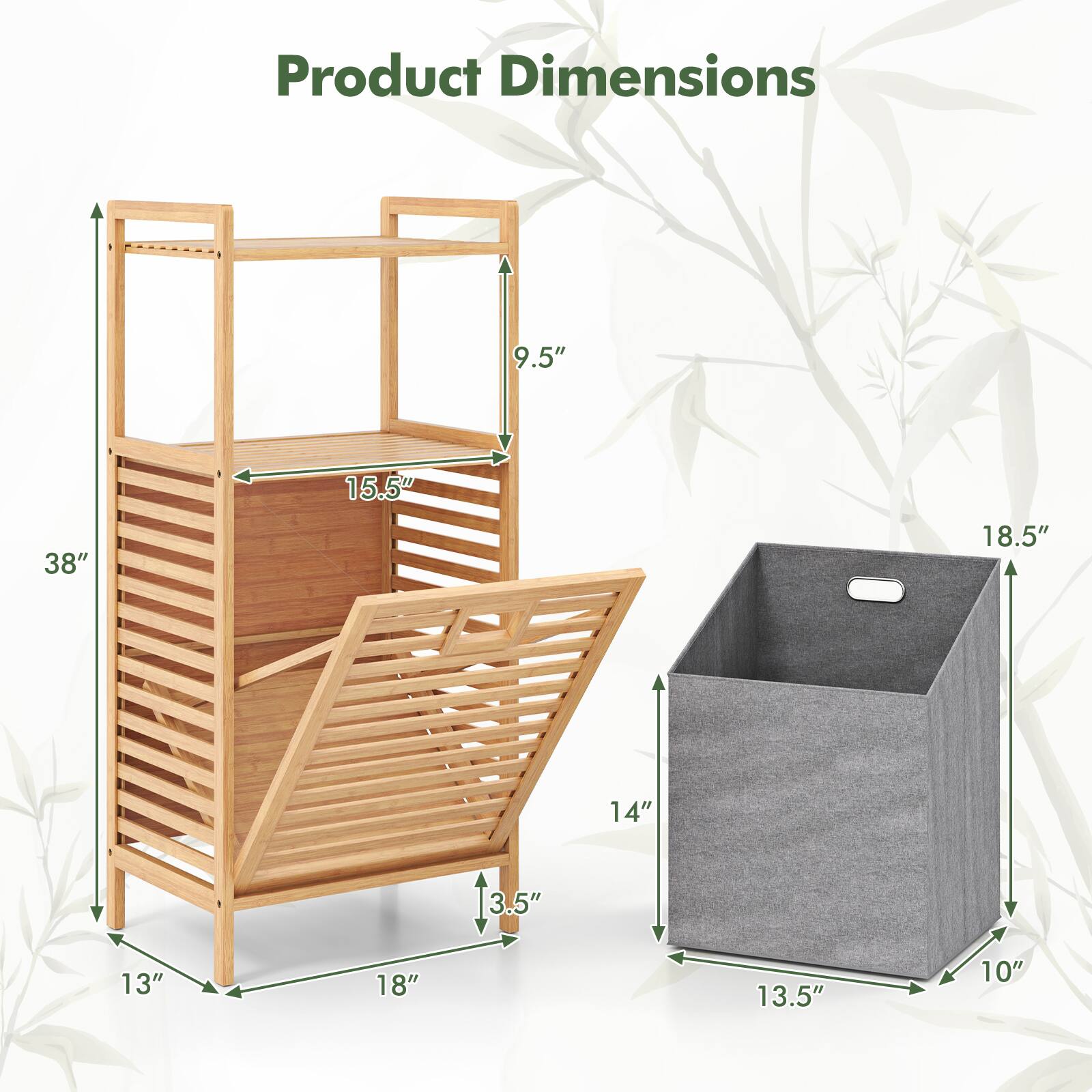 Product Dimensions: 9.5" x 38" x 15.5" x 18.5" x 14" x 3.5" x 13" x 18" x 13.5" x 10"