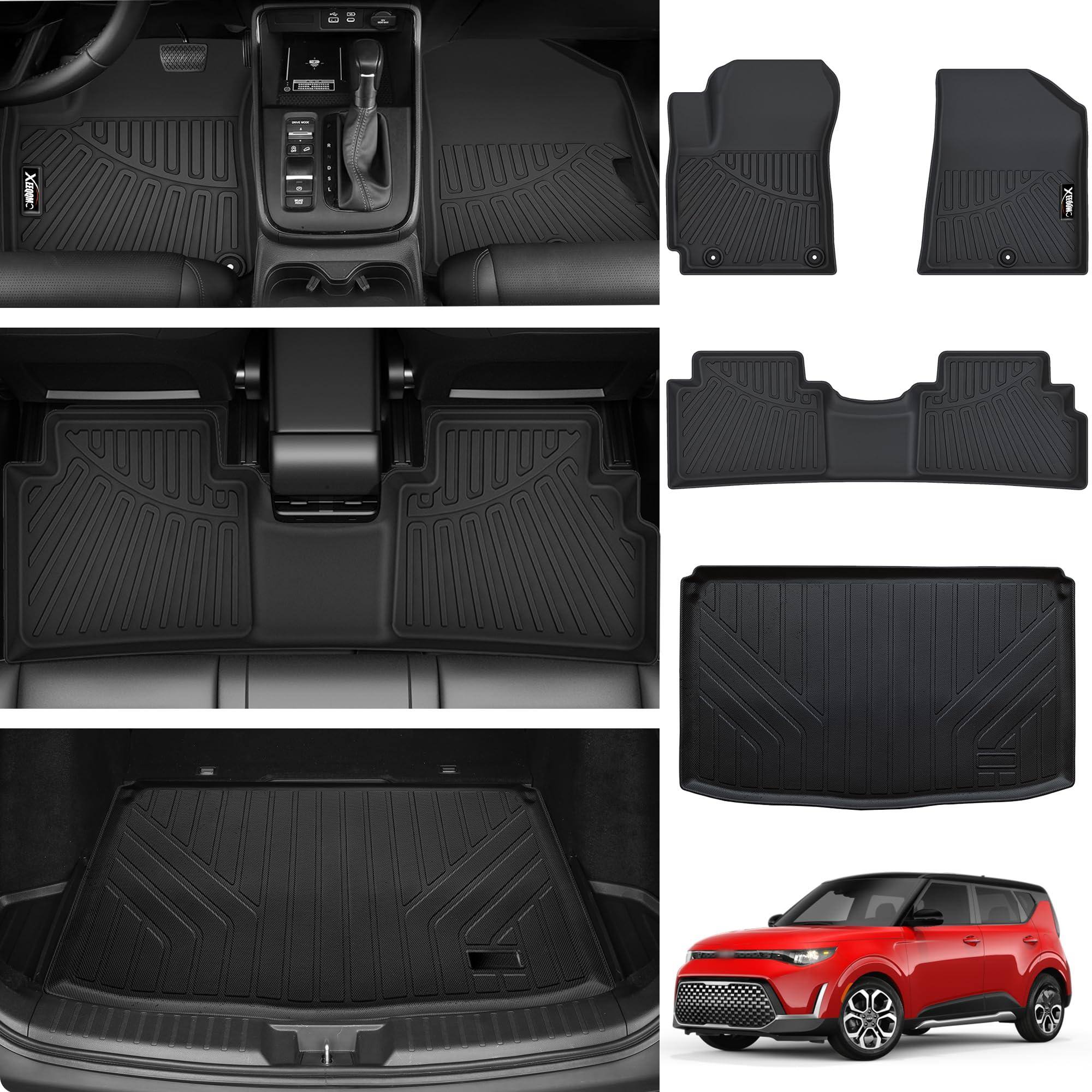 Front. Dazzling Pops - Floor Mats Trunk Mat 2025 Kia Soul All Weather Tpe Protection Liners Full Set With Cargo Liner 2020 2021 - for 2020-2025 Kia Soul Lower Floor of The Trunk.