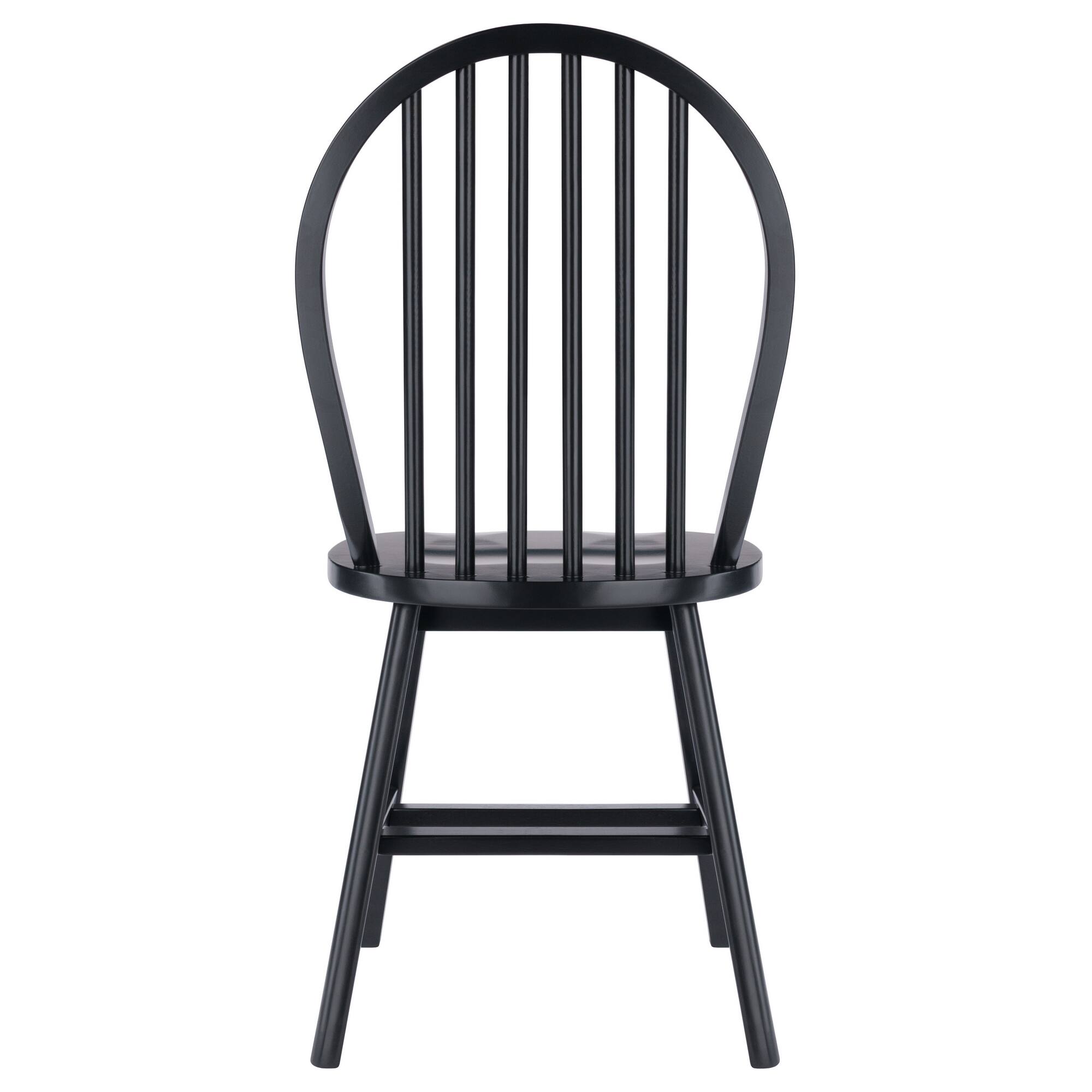 Alt View 4. Winsome Wood - Windsor 2-Pc Chair Set - Black.