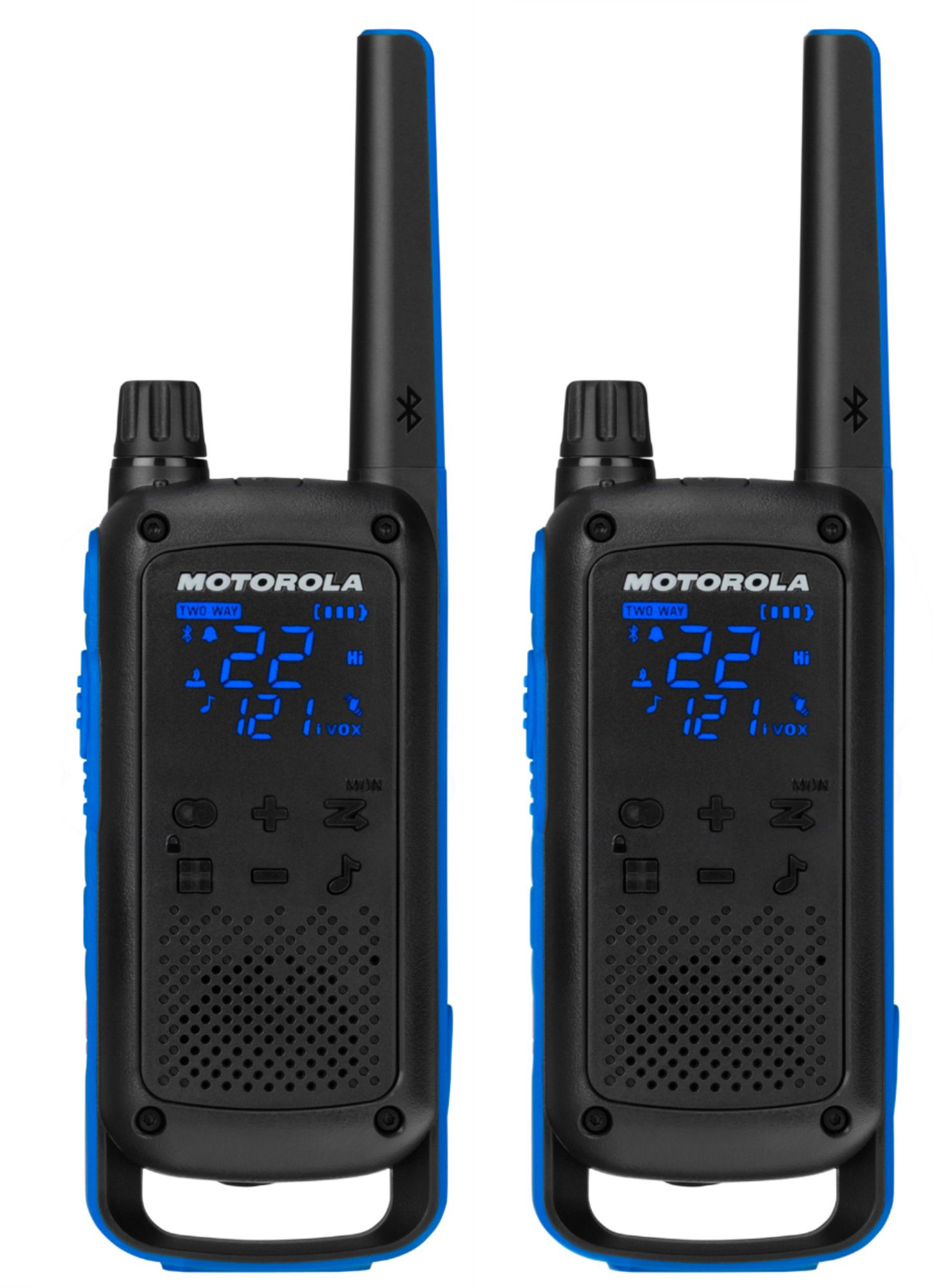 Angle View: Motorola - Talkabout 25-Mile, 22-Channel FRS/GMRS 2-Way Radio (Pair) - White with Red Lanyard Bar