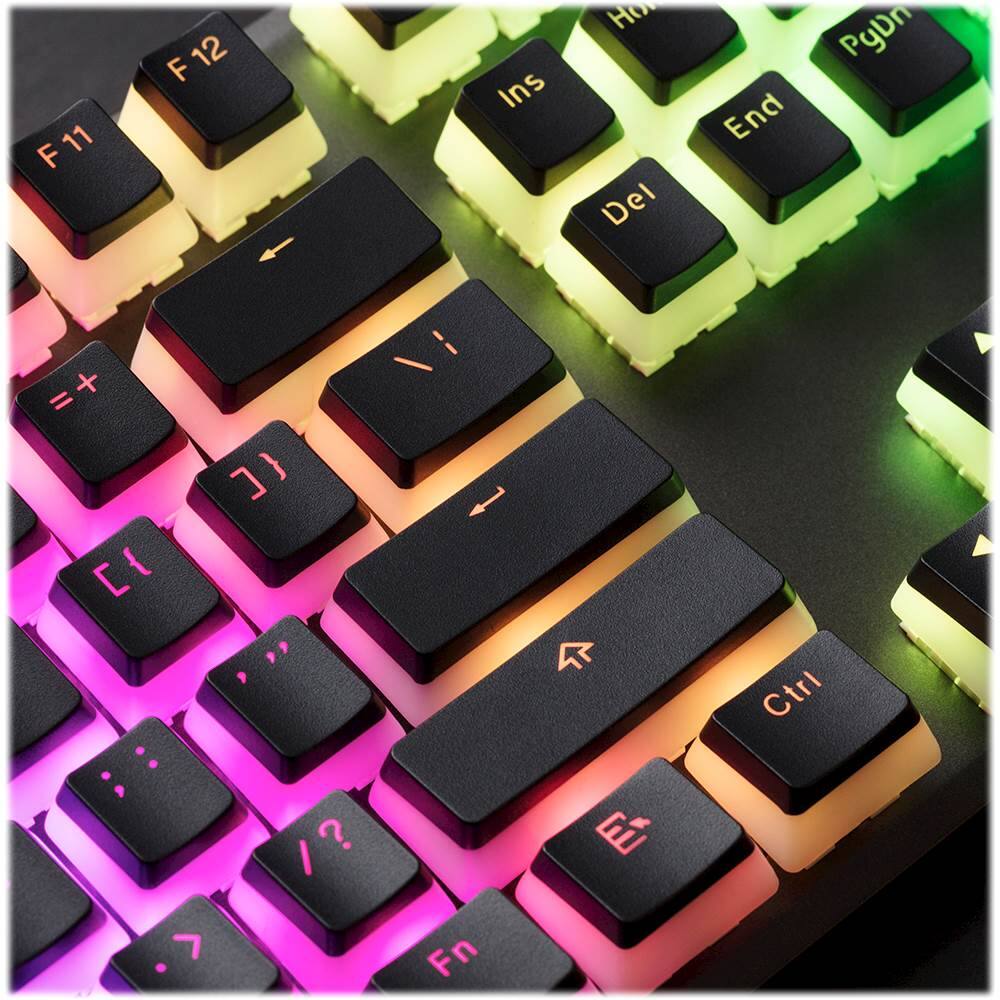 Alt View 11. HyperX - Double Shot PBT Keycap Set - Black/White.