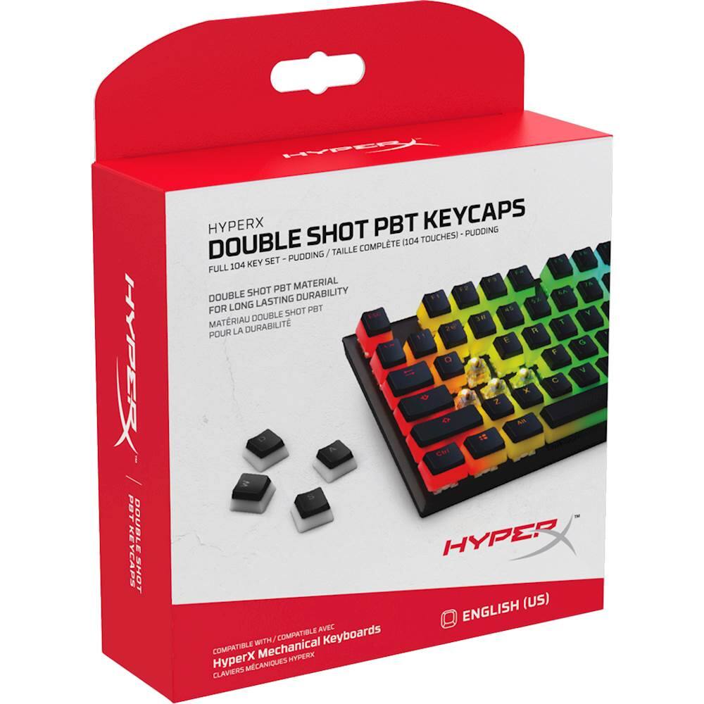 Alt View 1. HyperX - Double Shot PBT Keycap Set - Black/White.