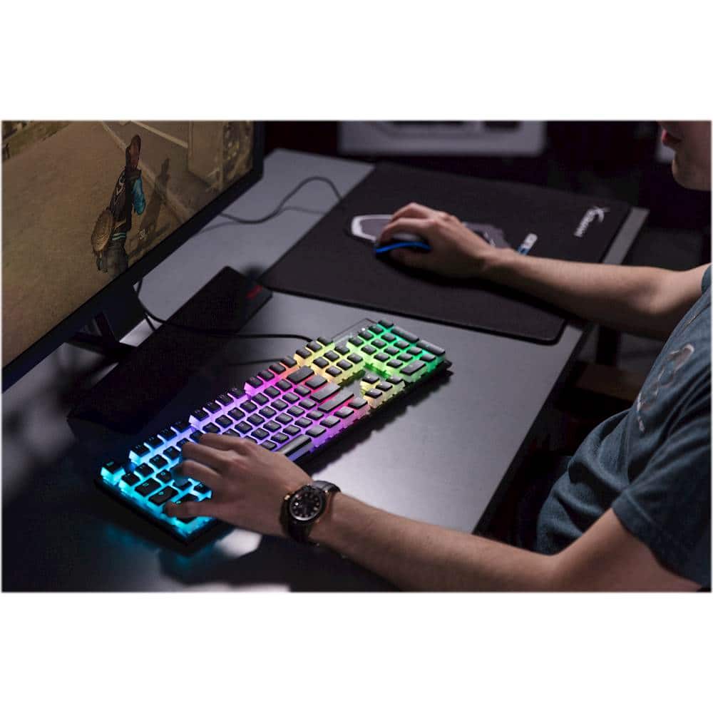 Alt View 22. HyperX - Double Shot PBT Keycap Set - Black/White.