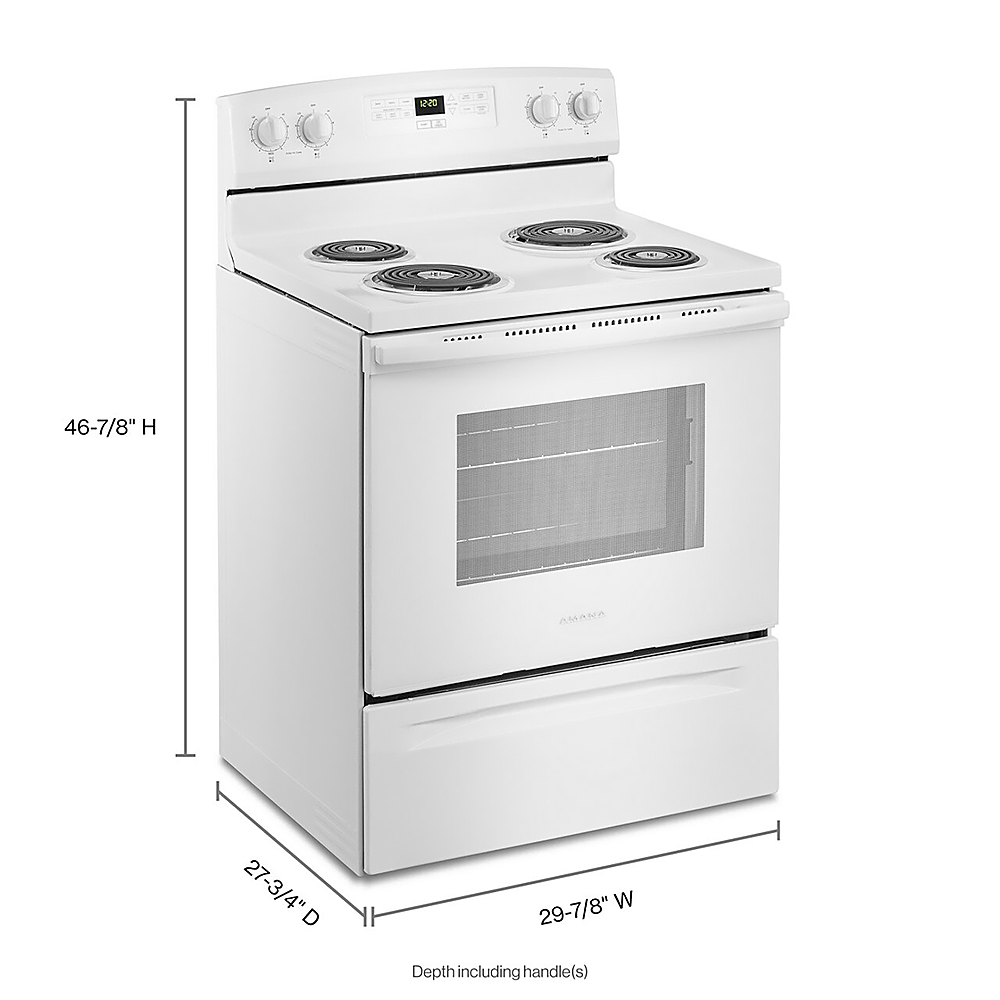 Amana White 4.8 Cu. Ft. Coil Top Electric Range