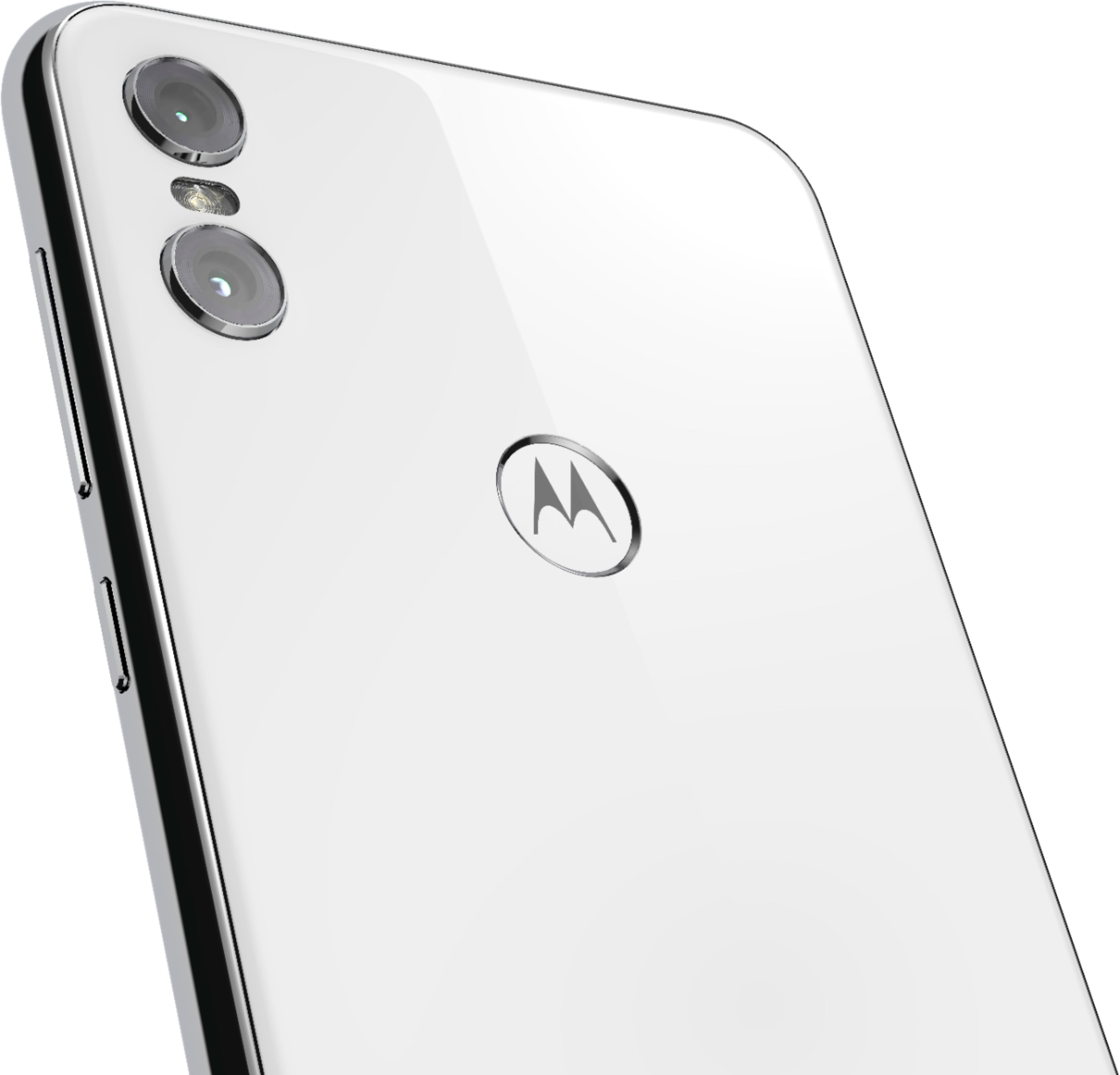 Alt View 11. Motorola - Motorola One with 64GB Memory Cell Phone (Unlocked) - White.