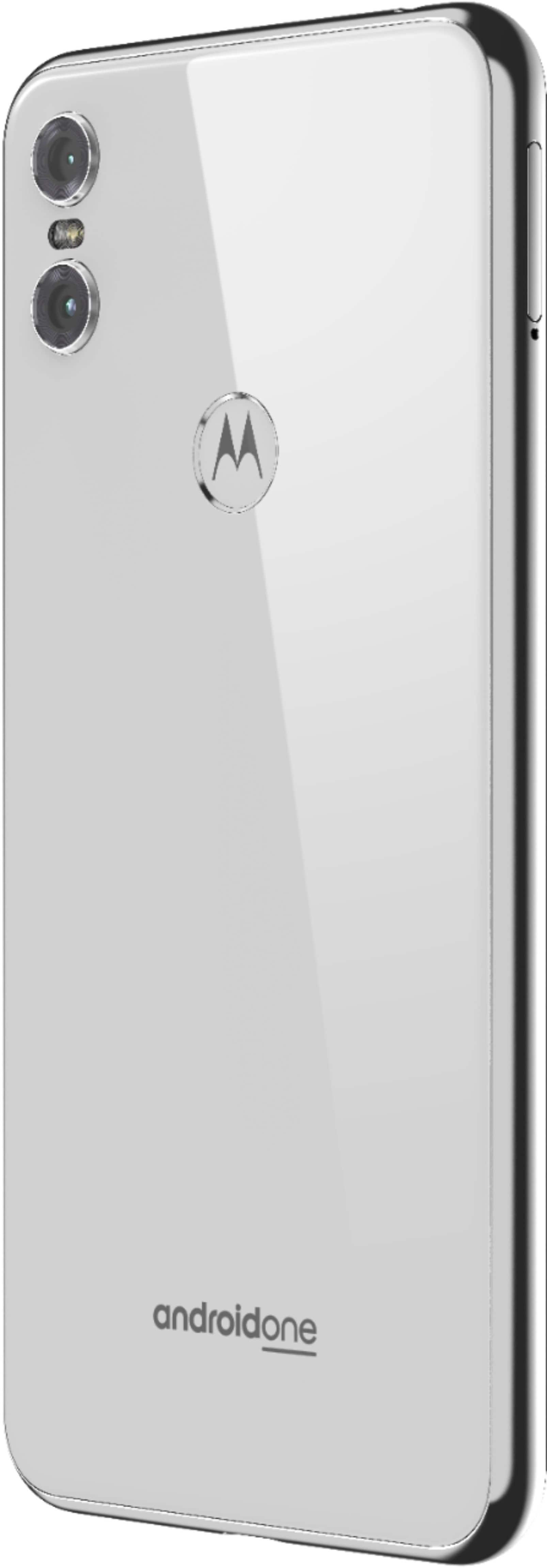 Alt View 13. Motorola - Motorola One with 64GB Memory Cell Phone (Unlocked) - White.