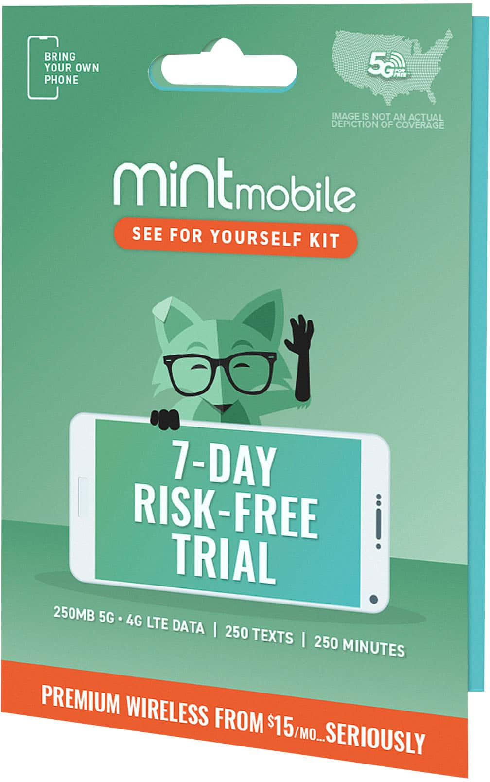 amazoncom mint mobile see for yourself kit verify compatibility with our talk text data plans 3-in-1 gsm sim card cell phones accessories on best buy mint mobile starter kit